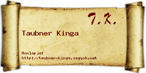 Taubner Kinga névjegykártya